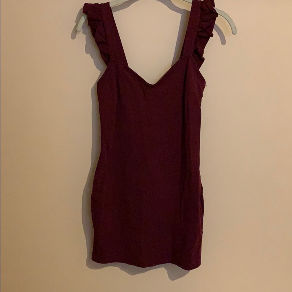 Mini Bodycon Dress w/ Ruffle Straps